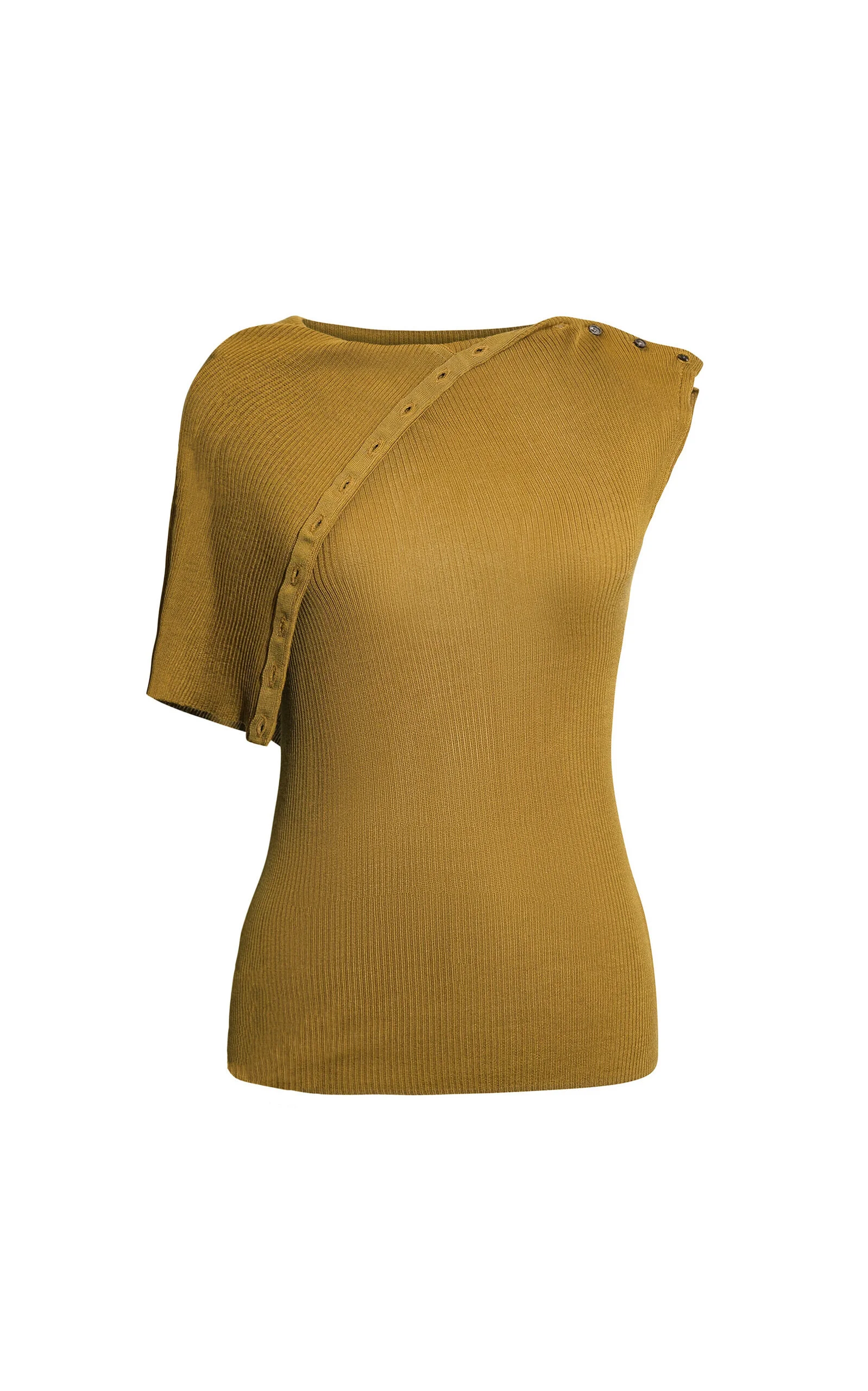 Garence Asymmetric Knit Top gold - 1