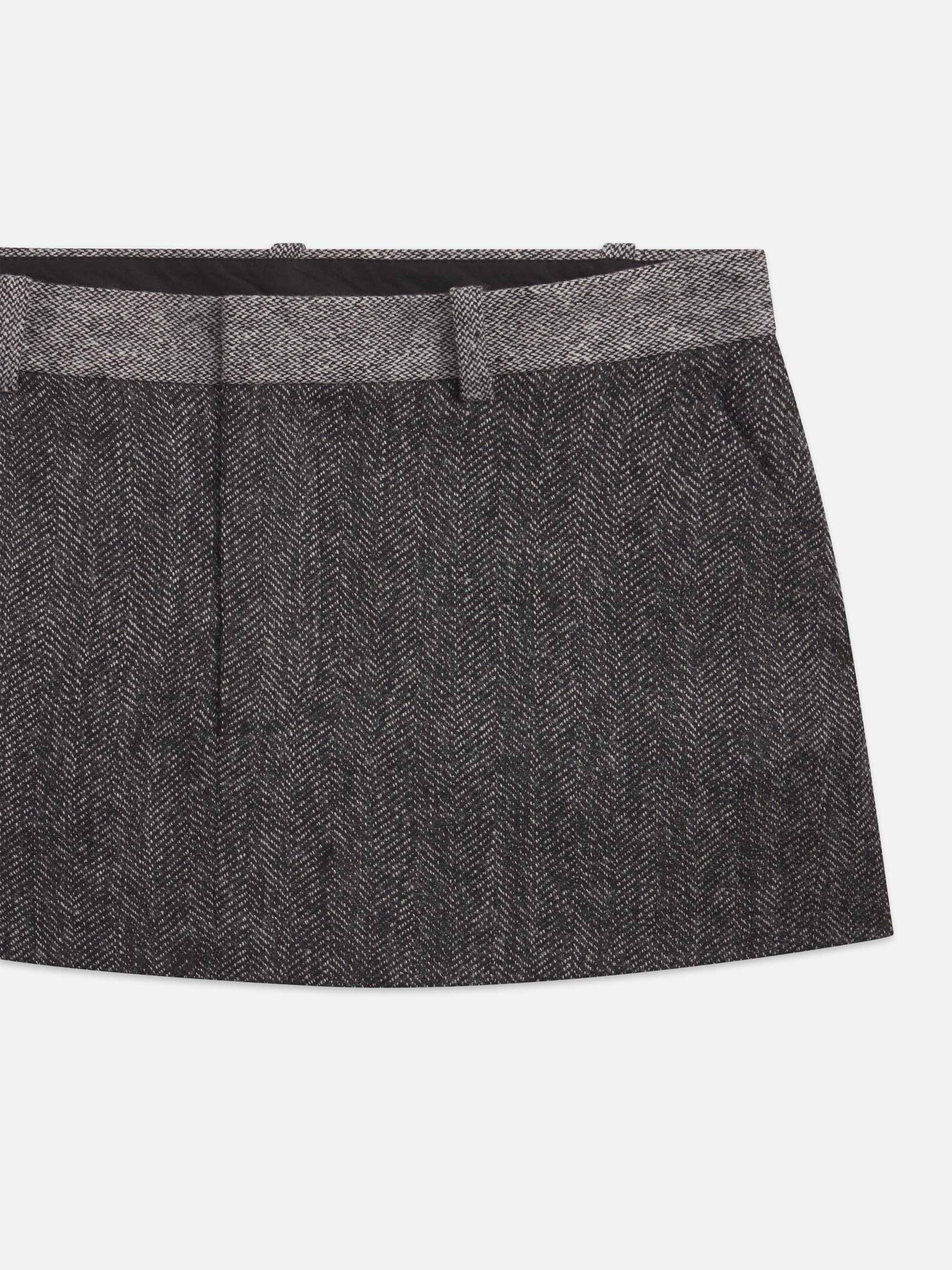 Tweed Suiting Skirt in Check Multi - 3