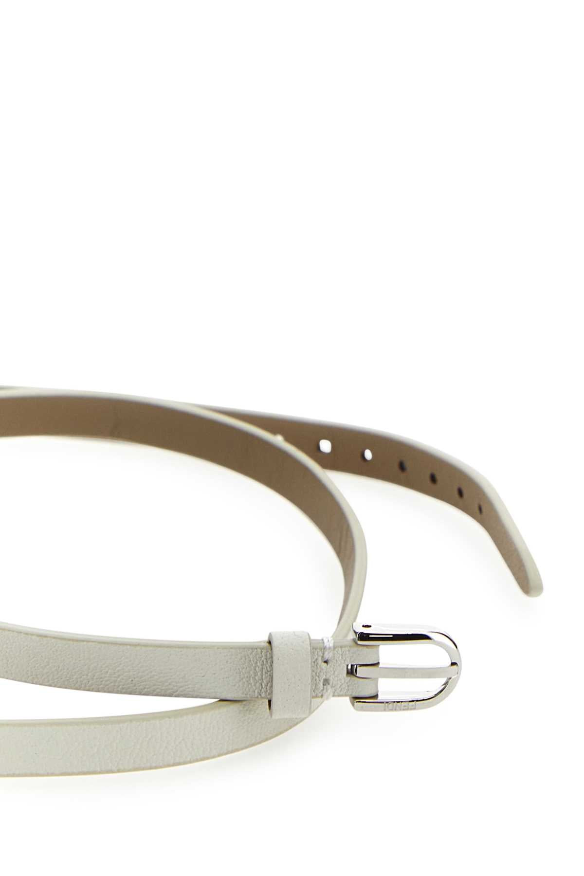 Fendi Women White Leather O Lock Vertical Watch - 3