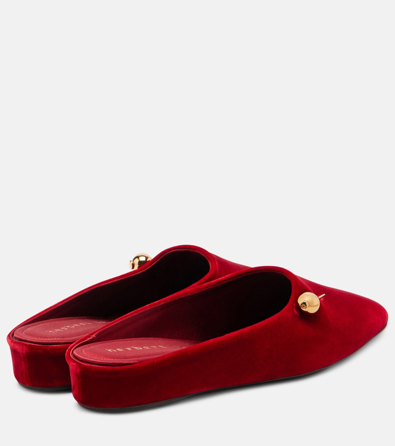 herbert levine Sleep On It velvet wedge mules outlook