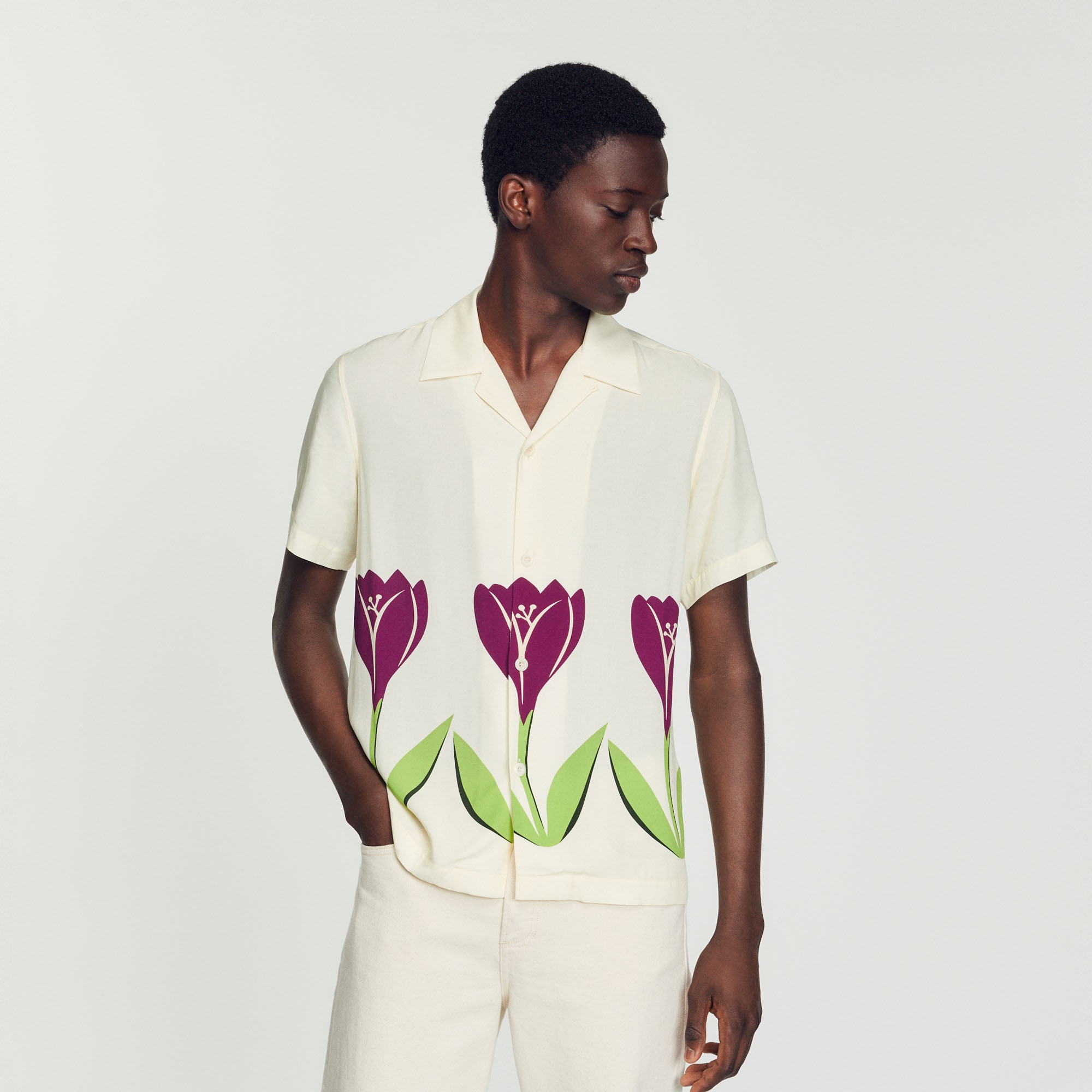 Floaty shirt with tulip print - 2
