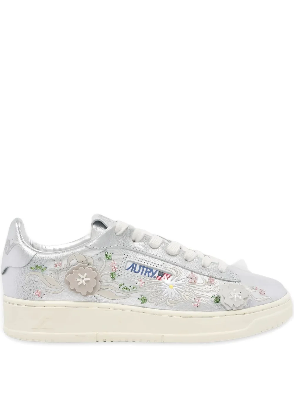 Dallas Low floral-embroidered trainers - 1
