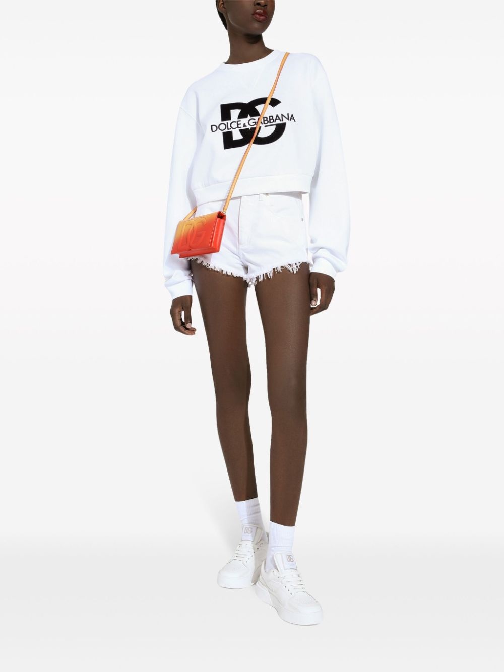 logo-print cotton-blend sweatshirt - 2
