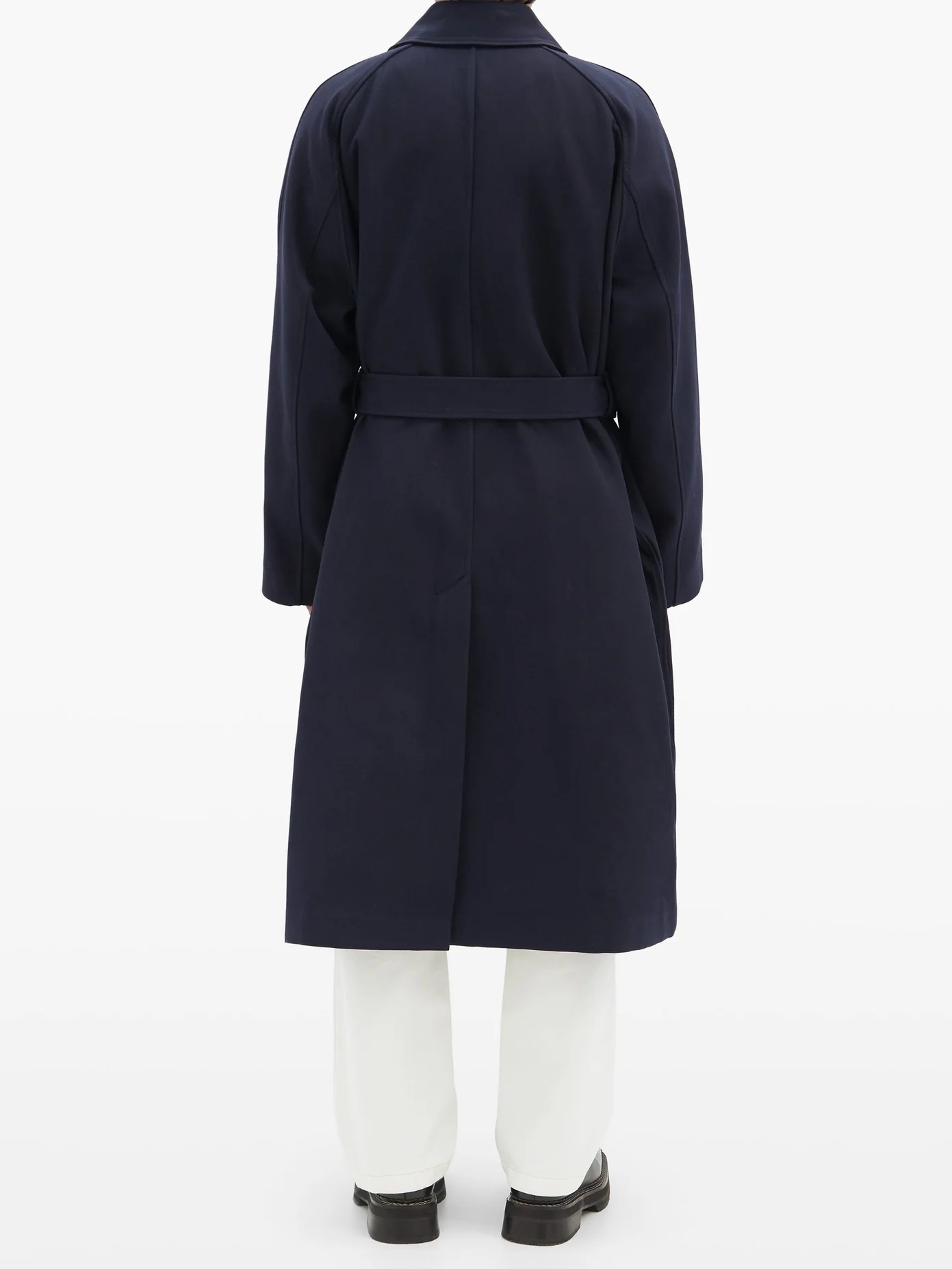 Oversized belted cotton-twill trench coat - 5