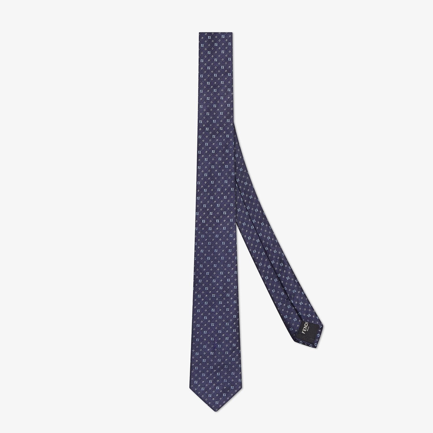 Blue silk tie - 1