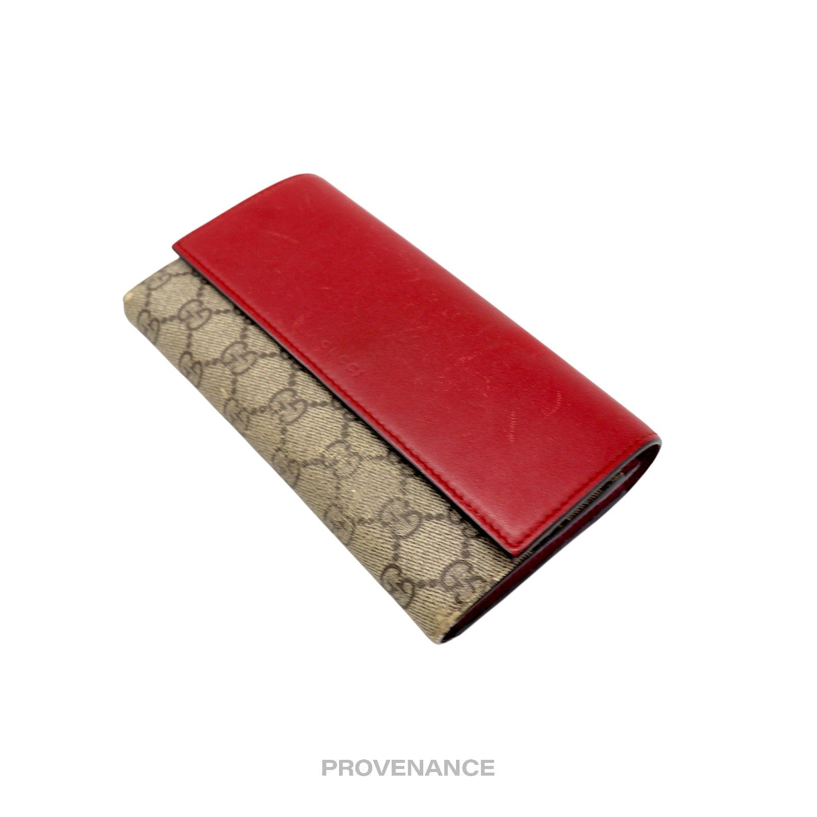 Gucci Snap Long Wallet - GG Supreme Red Pink - 3