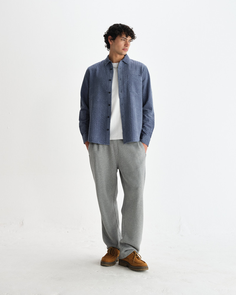 Shelly - Blue Seersucker Corduroy Shirt 4