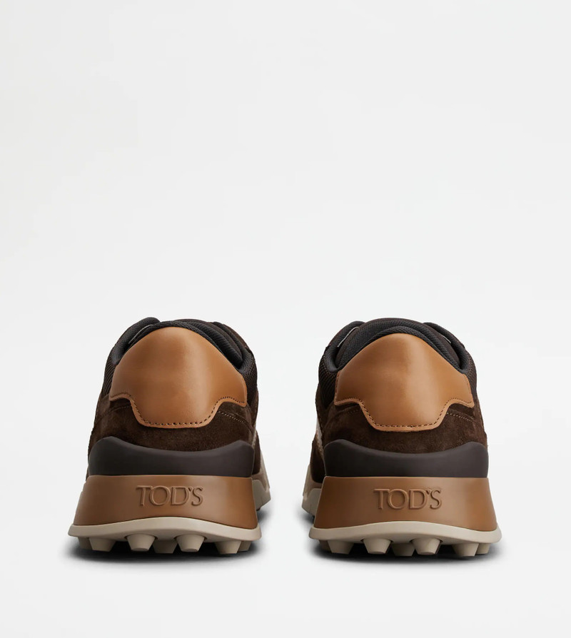 Tod's TOD'S SNEAKERS IN SUEDE AND SMOOTH LEATHER - BROWN, BEIGE outlook
