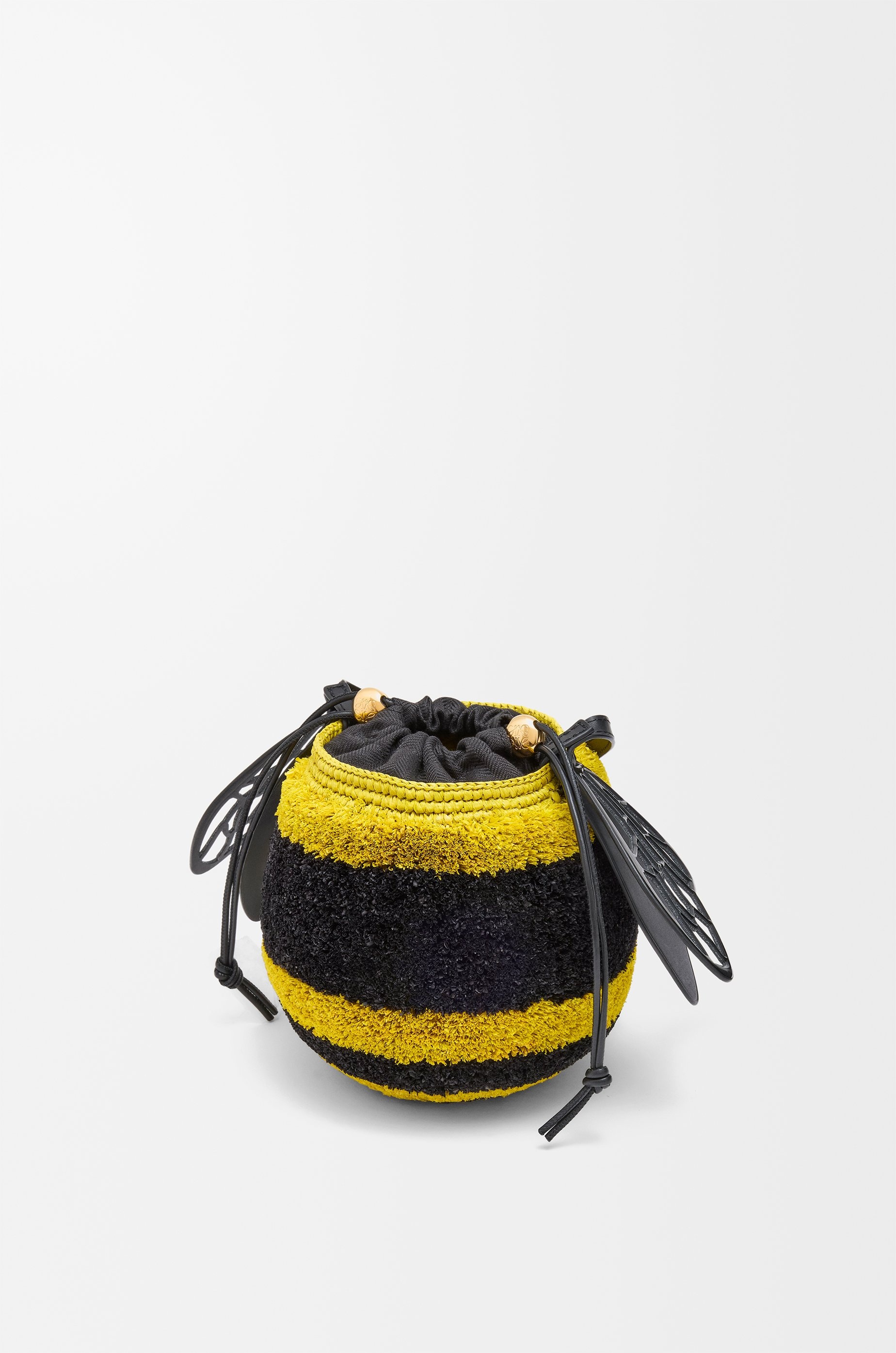 Bee basket in raffia and calfskin - 4