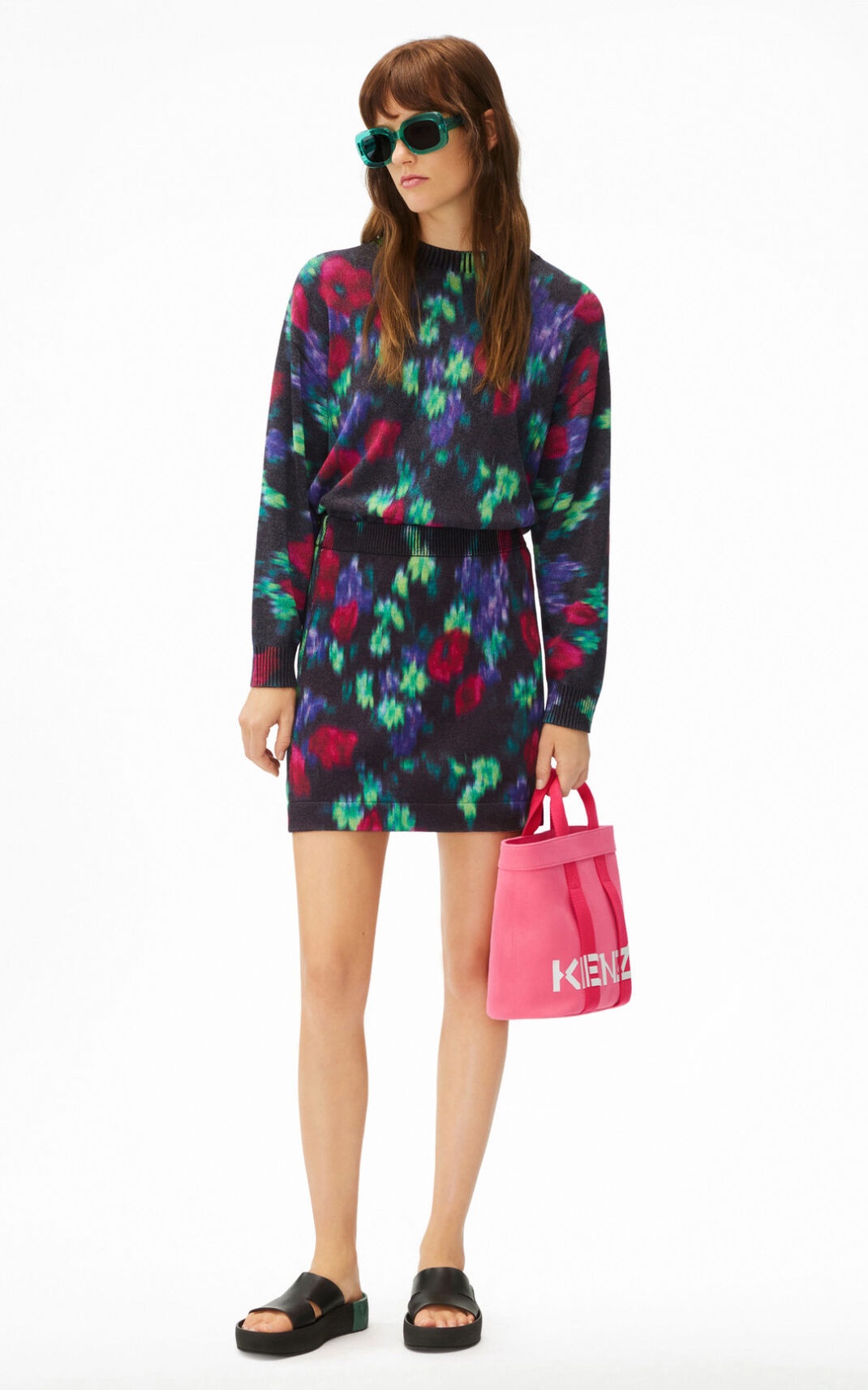 'Blurred Flowers' miniskirt - 2