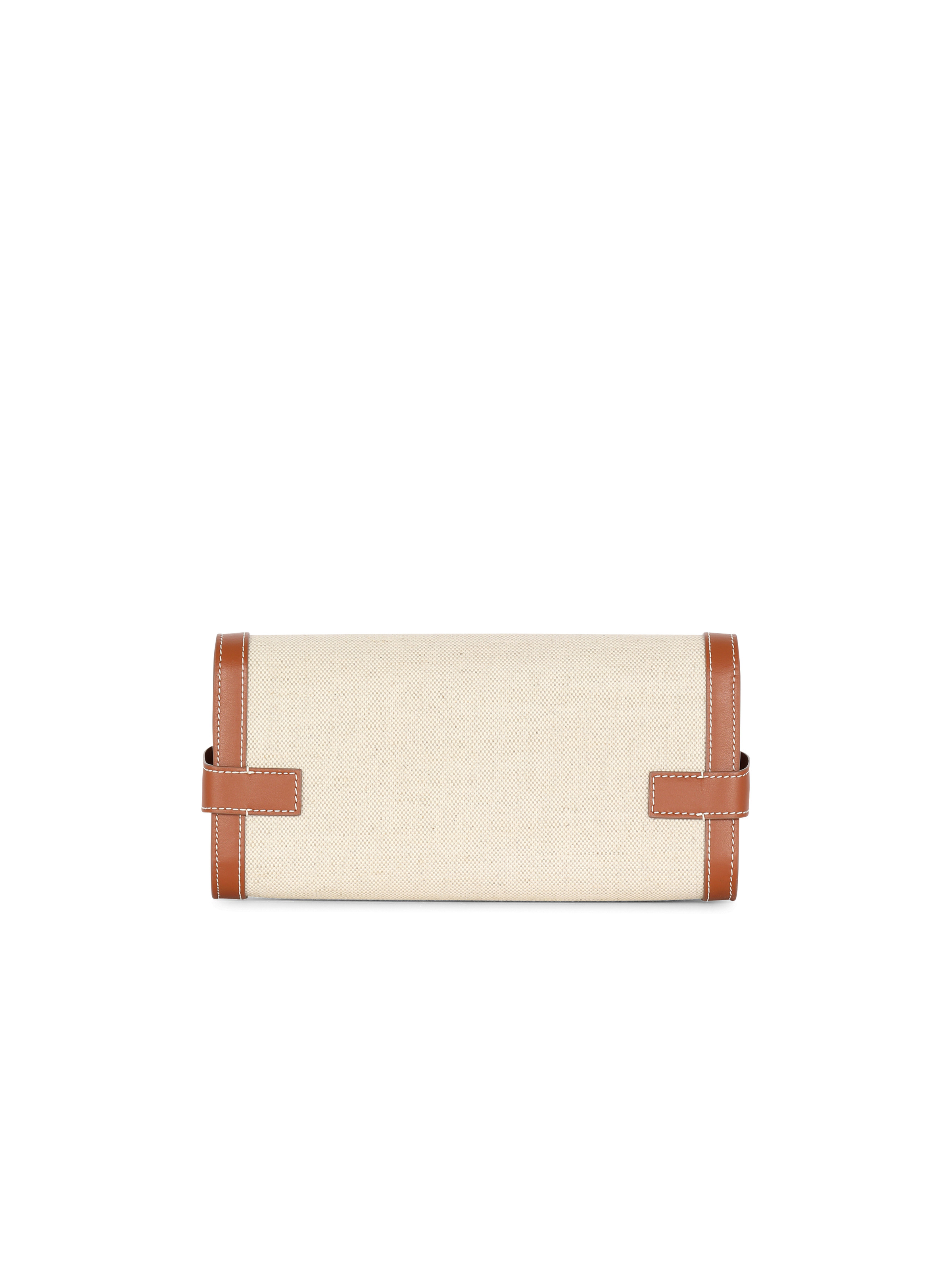 B-Buzz 23 leather and canvas clutch bag - 3