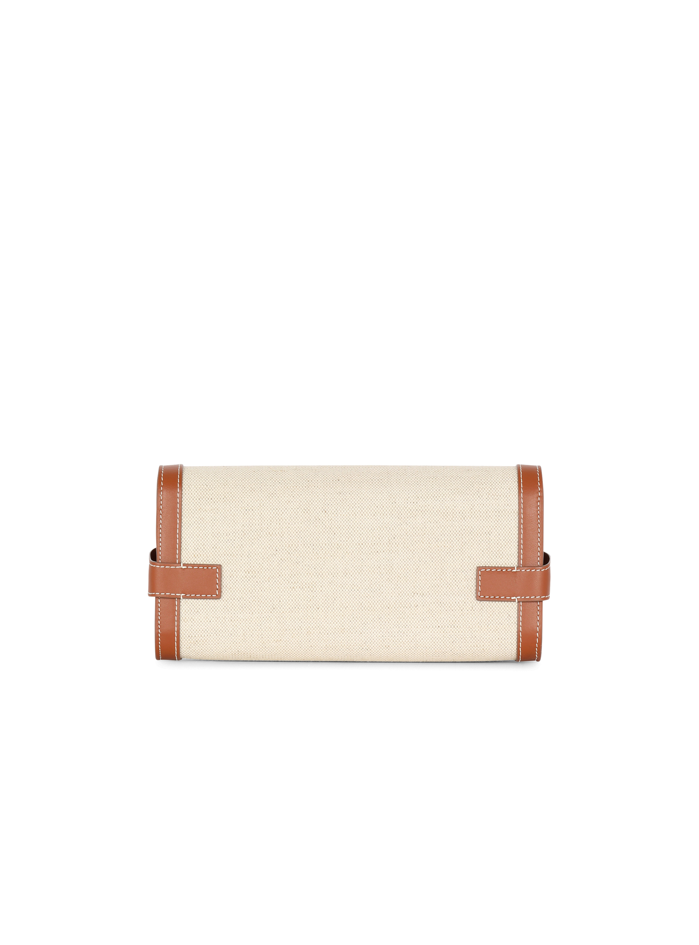 B-Buzz 23 leather and canvas clutch bag 3