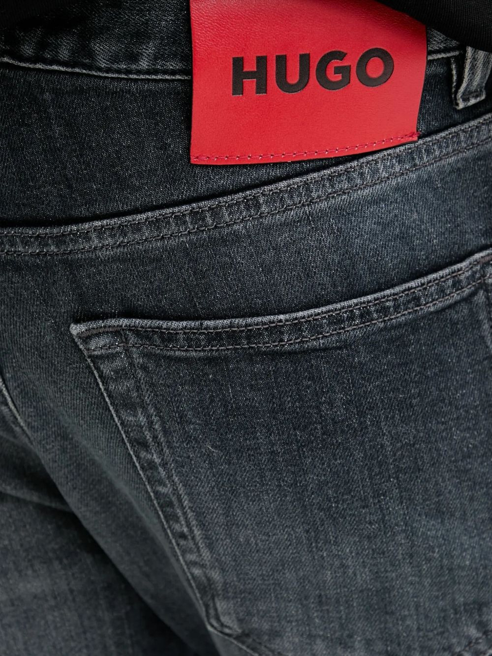 leather-patch jeans - 4