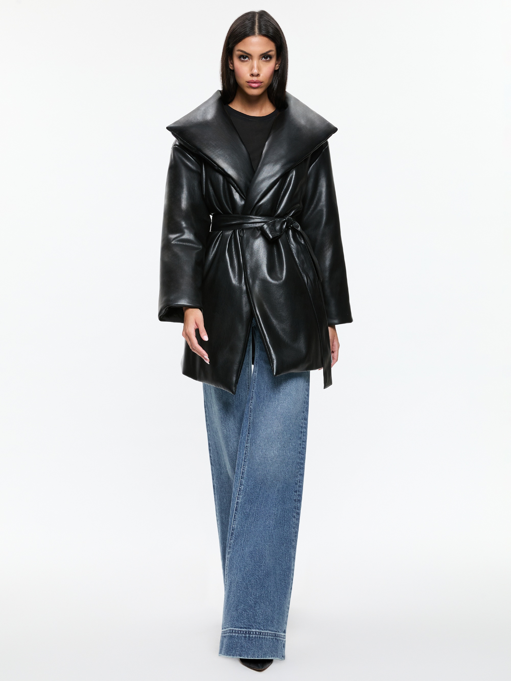 IMA VEGAN LEATHER PUFFER COAT - 6