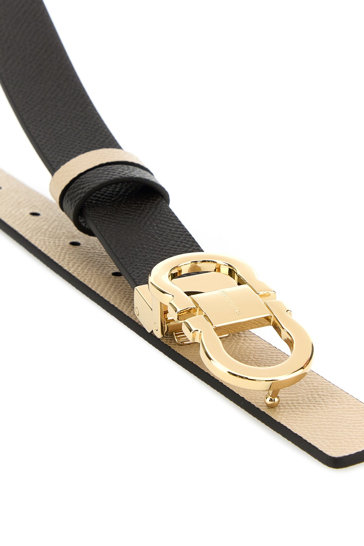 Brown leather reversible belt - 4