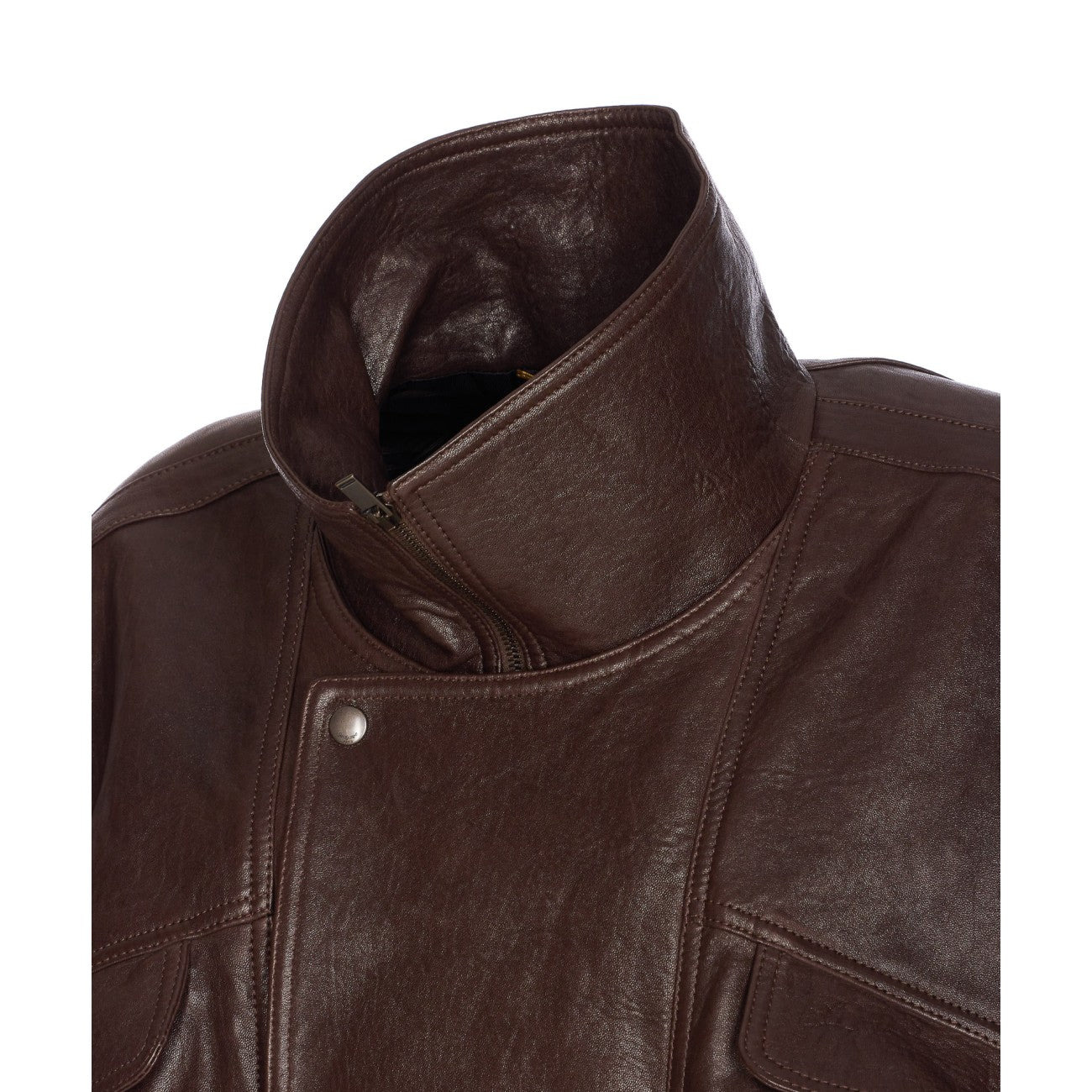 Saint Laurent Women Balloon Leather Calf Leather Jacket - 3