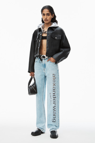 Alexander Wang EZ cut-out logo denim jean outlook