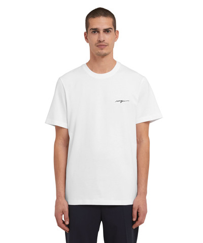 MSGM T-Shirt with embroidered cursive logo outlook
