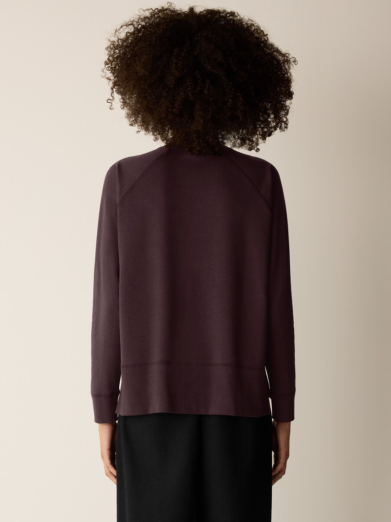 Cozy Brushed Terry Hug Mock Neck Top 4