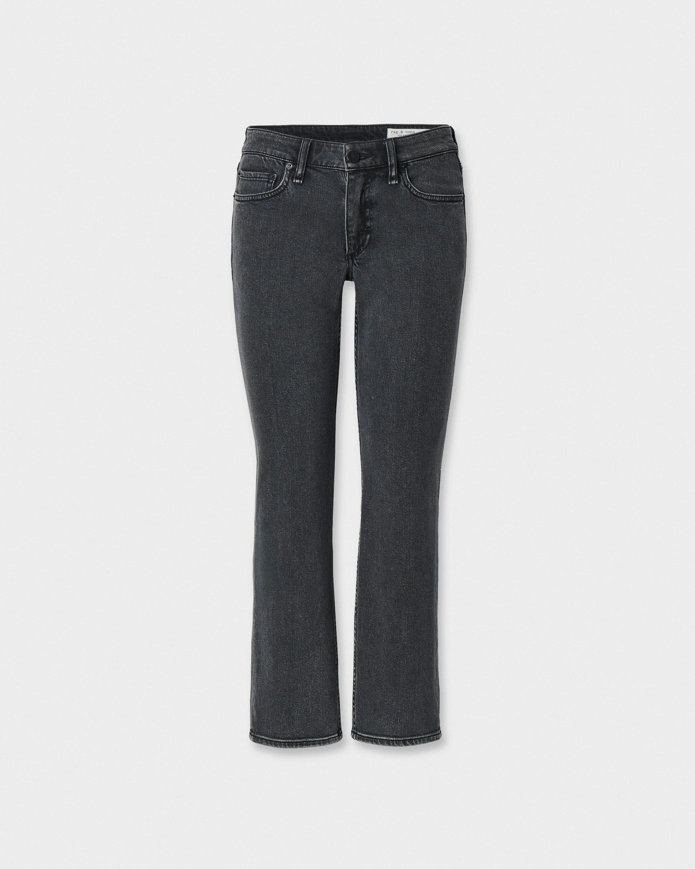 Harlow Ankle Straight Jean Low-Rise in Stretch Featherweight Denim - 1