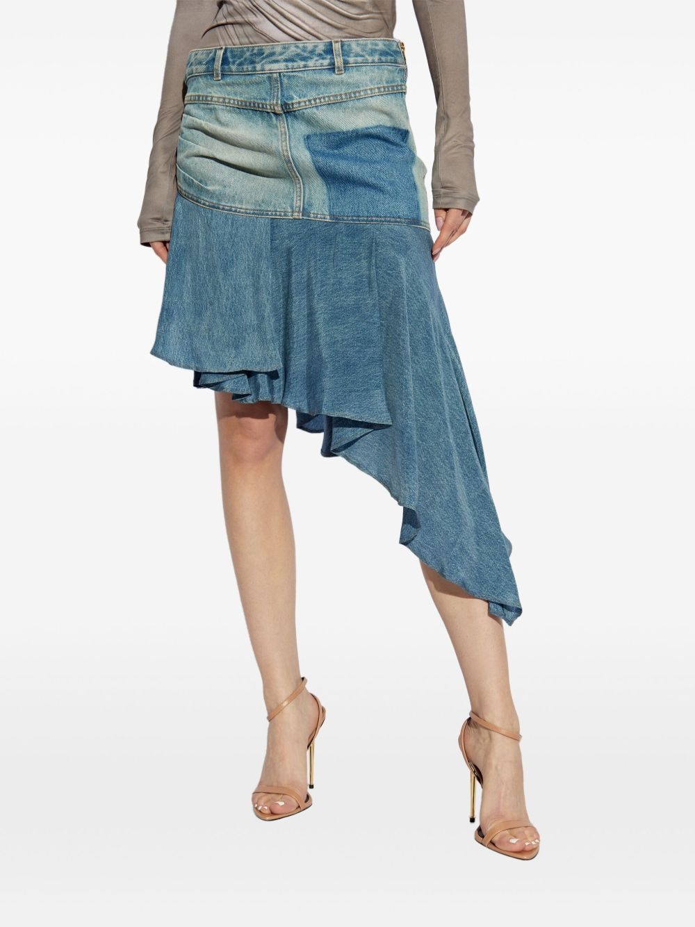 asymmetric midi skirt - 3