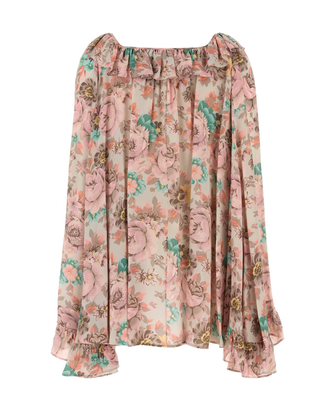 Printed Crepe Mini Dress - 2