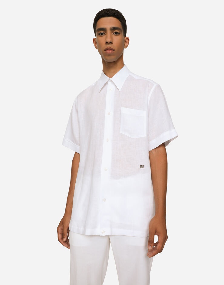 Linen Hawaiian shirt with DG hardware - 4