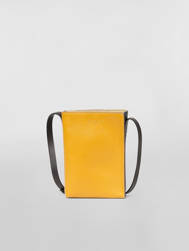 MUSEO SOFT BAG IN YELLOW AND GREEN TUMBLED CALF - 1