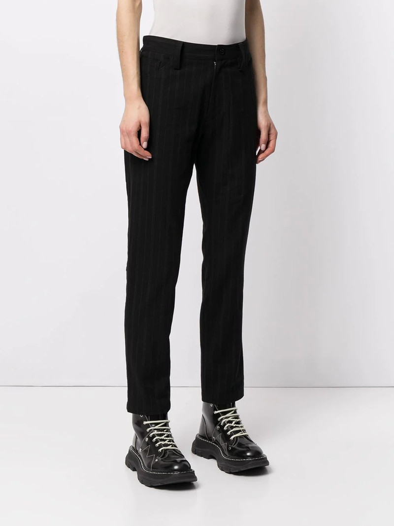pinstripe print slim trousers 3
