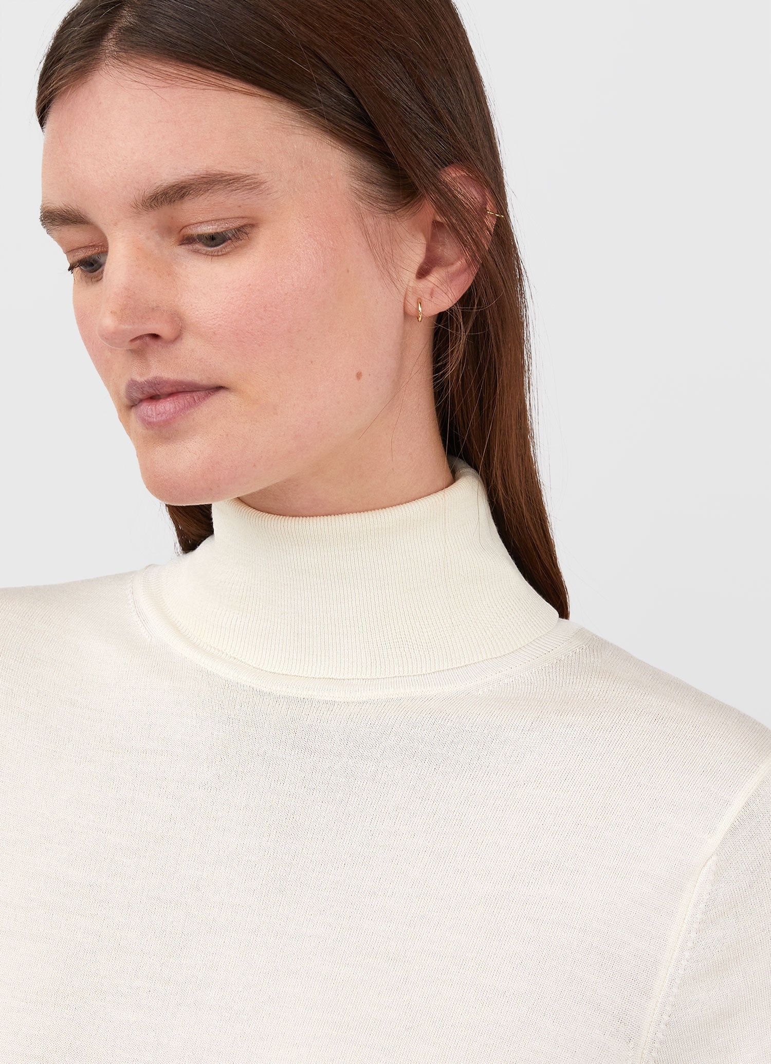 Merino Silk Roll Neck - 1