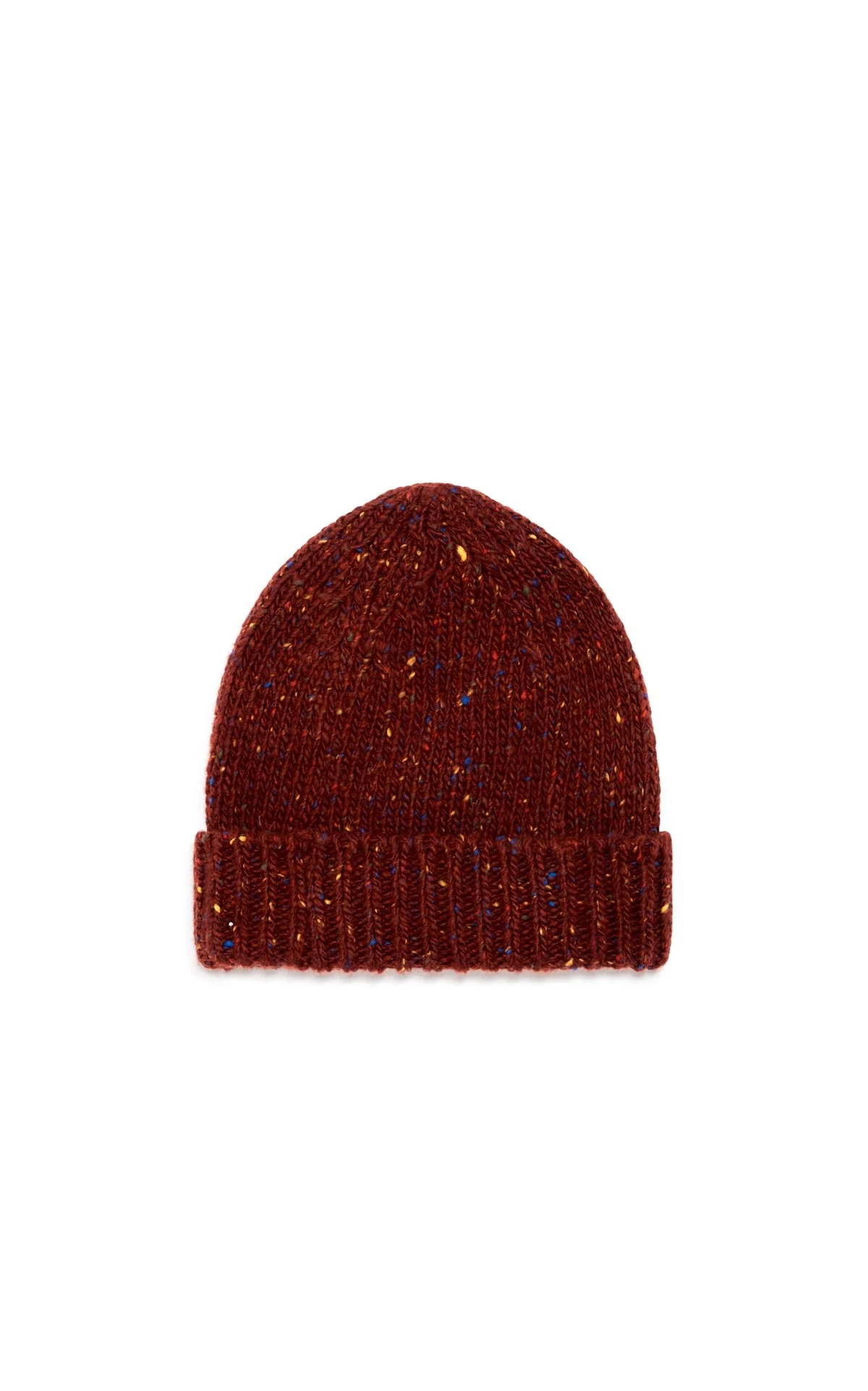 Hailsham Knit Hat in Burnt Sienna Multi Speckle Cashmere - 1