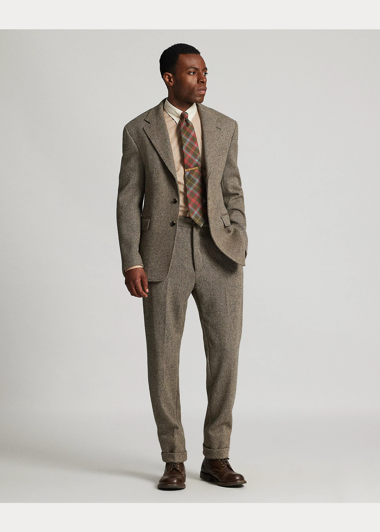 Slim Fit Wool Dobby Suit Trouser - 2