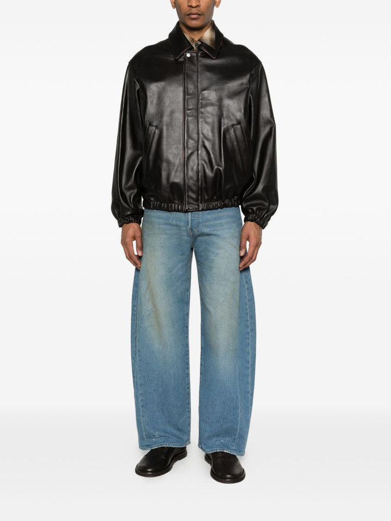 ssstein collared leather jacket outlook