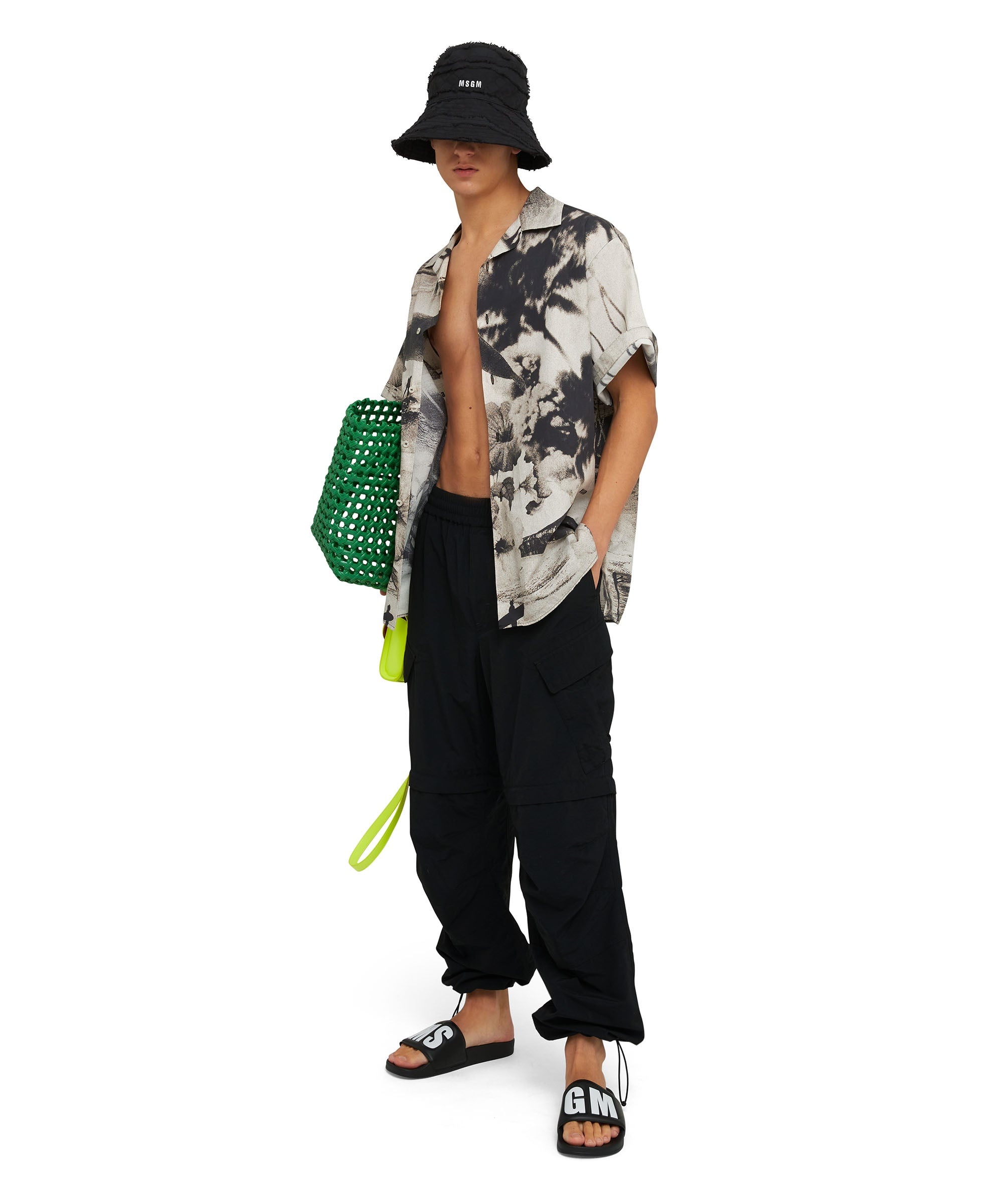 Poplin cotton shirt with "MSGM Dreaming" print - 1