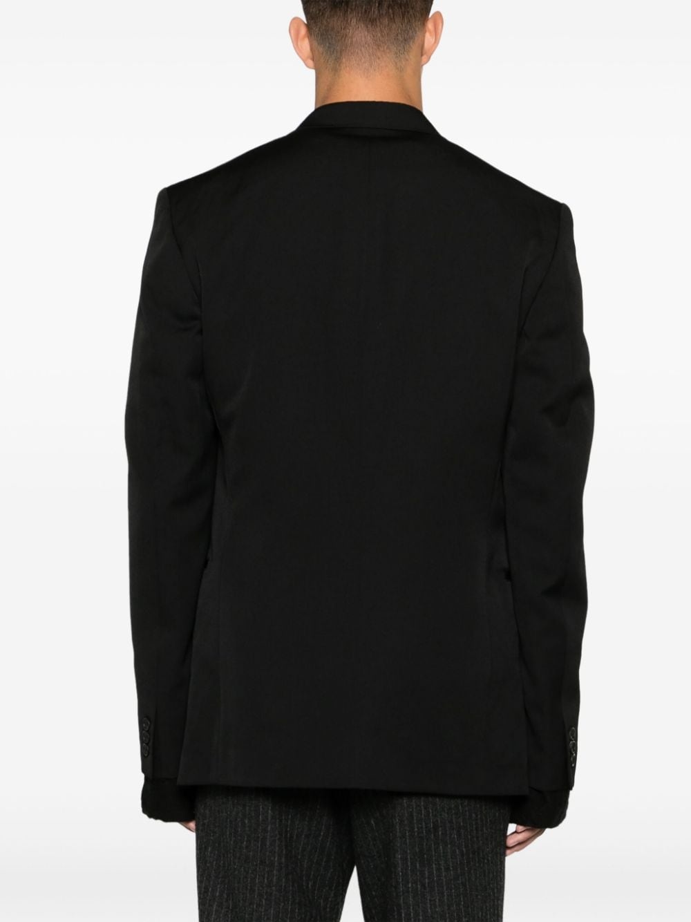 single-breasted wool blazer - 4