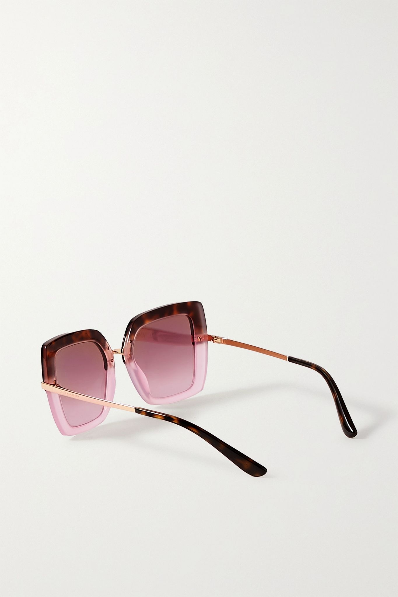 Square-frame acetate and gold-tone sunglasses - 3