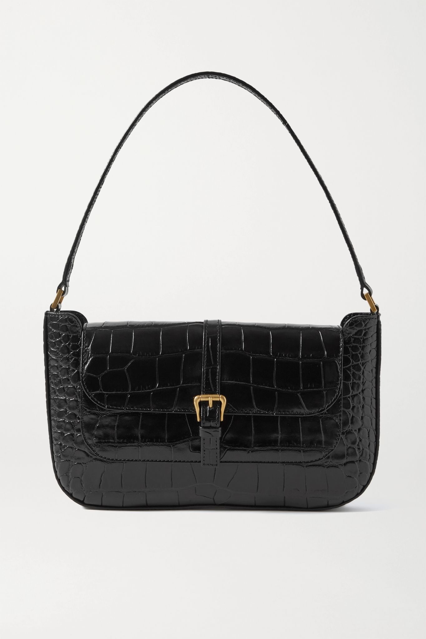 Miranda croc-effect leather shoulder bag - 1