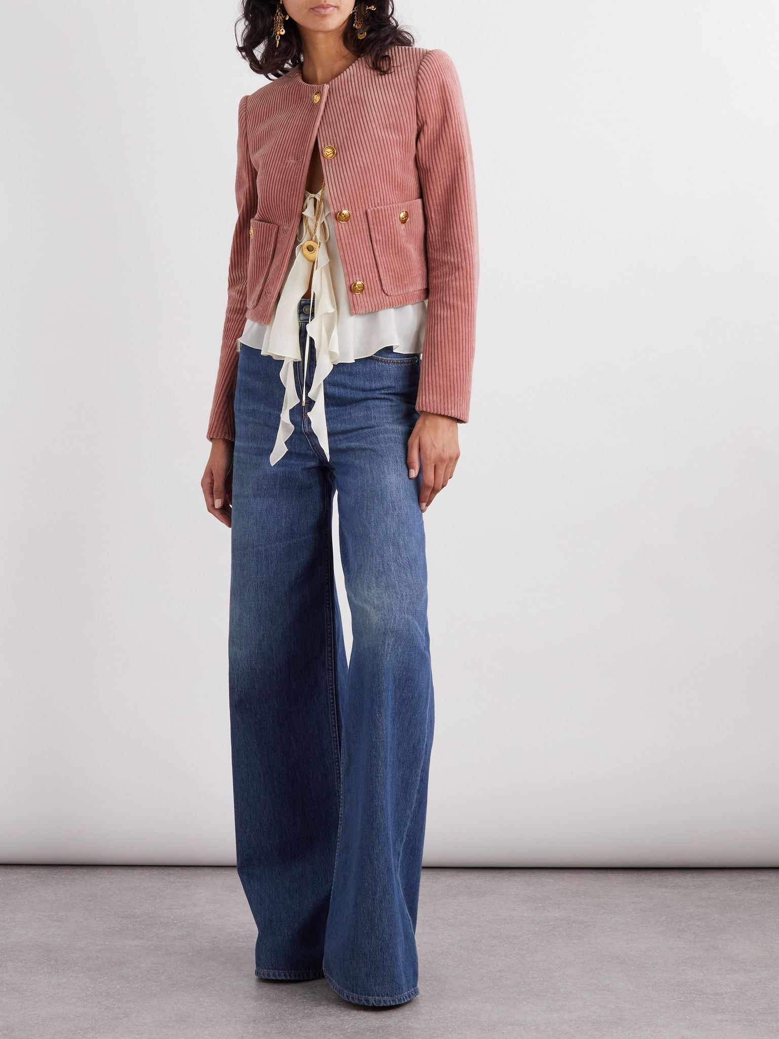Cotton-corduroy jacket Pink - 2