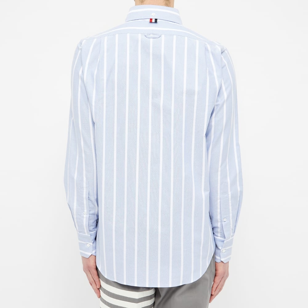 Thom Browne Tennis Ball Icon Button Down Stripe Oxford Shirt - 4