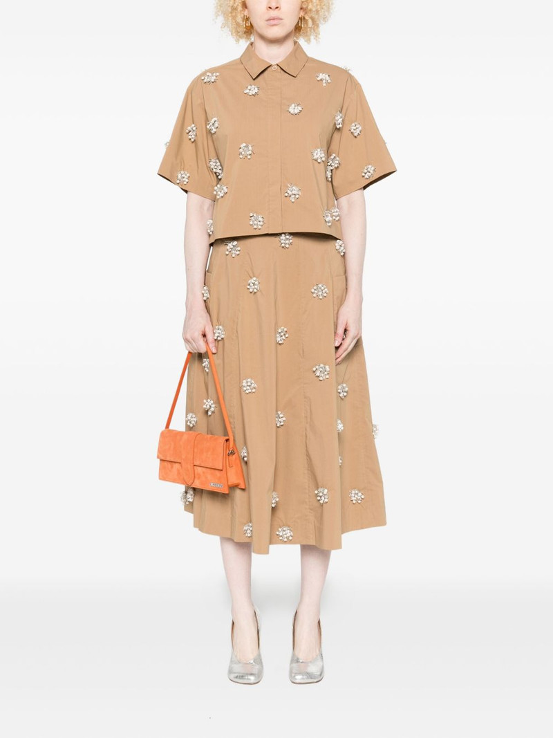 SIMKHAI crystal-embellished midi skirt outlook