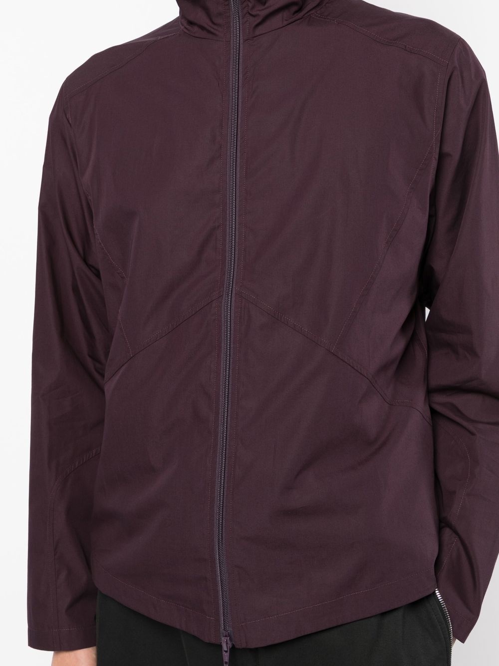 zipped-up stand-up neck jacket - 5