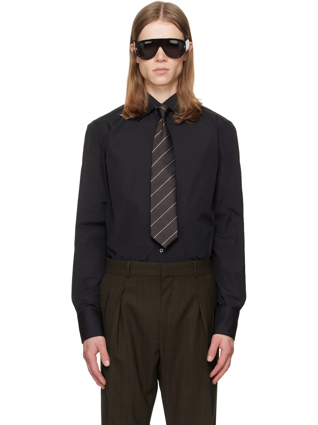 Black Poplin Slim Fit Shirt - 1