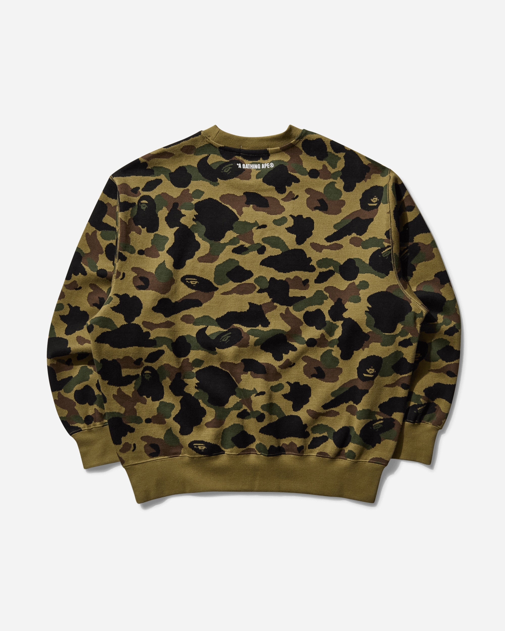 Men's 1st Camo Jacquard College Crewneck Sweatshirt Green - 2