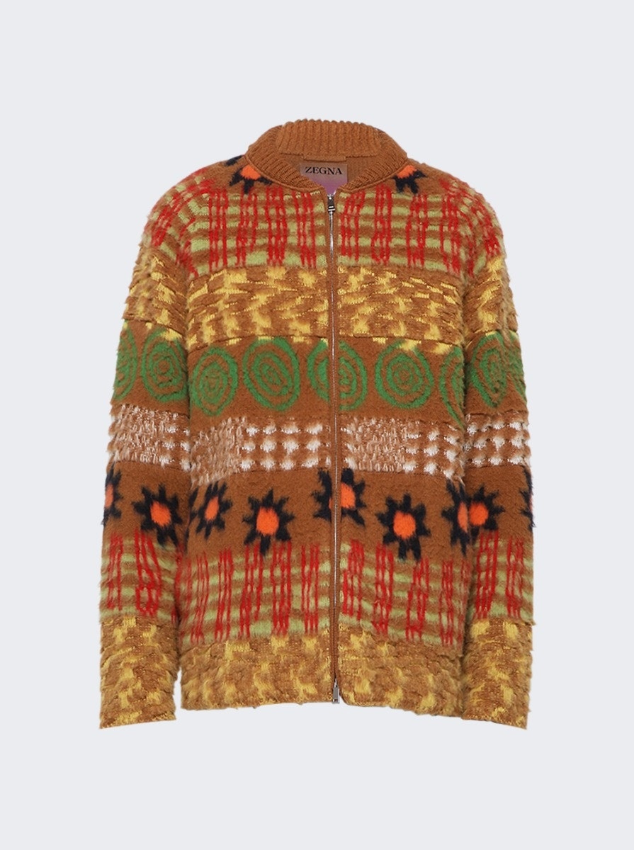 X The Elder Statesman Cashmere and Wool Cardigan Multicolor - 4