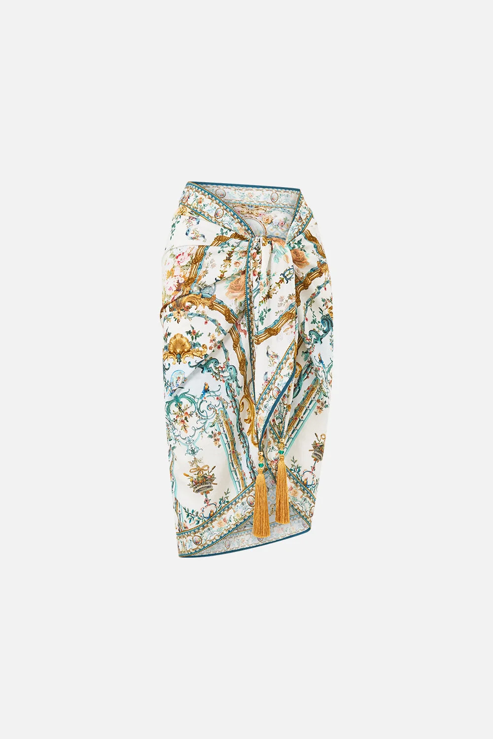 WOVEN SHORT SARONG W TASSELS BALLAD OF THE BIBLIOTHÈQUE - 1