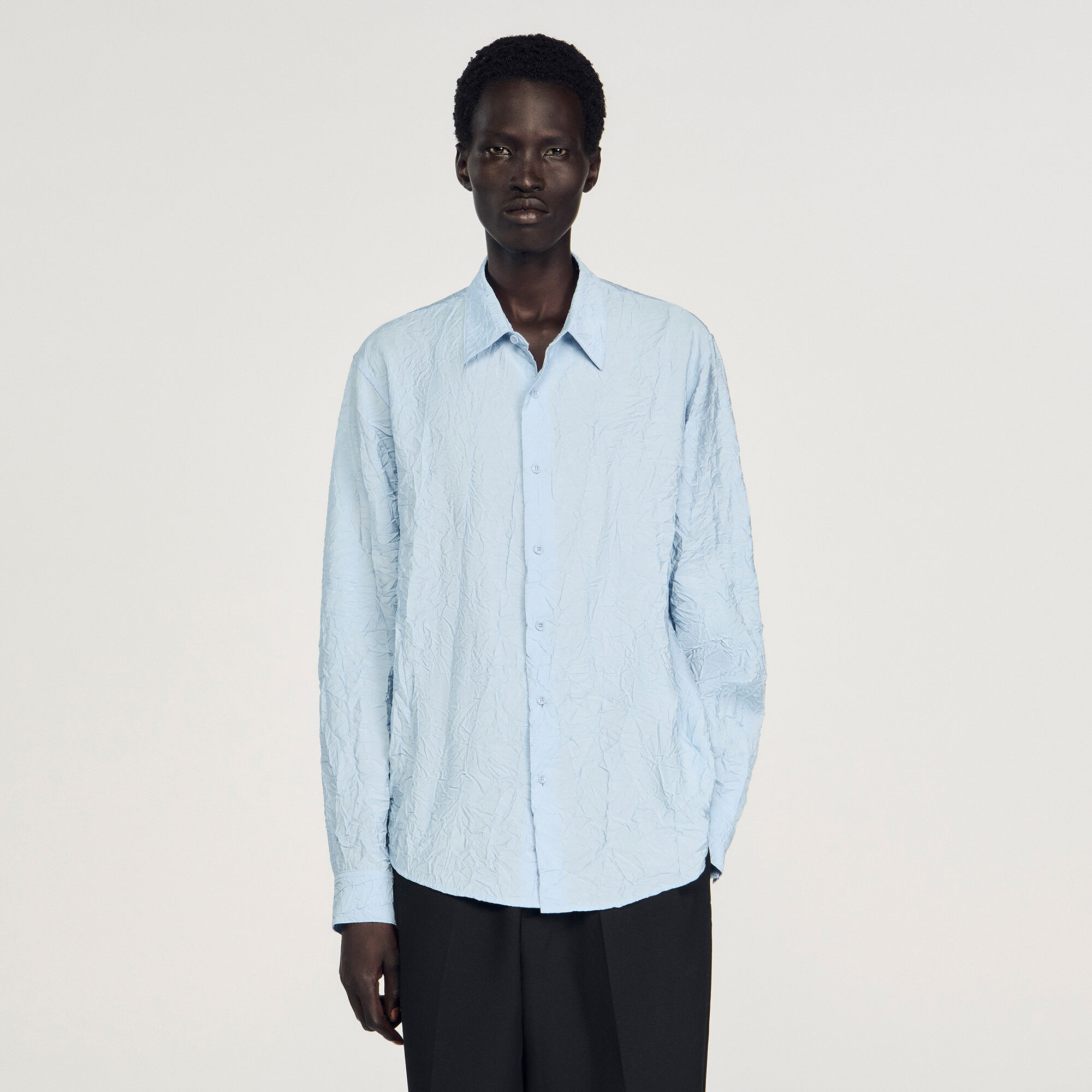 CRINKLED EFFECT SHIRT - 4