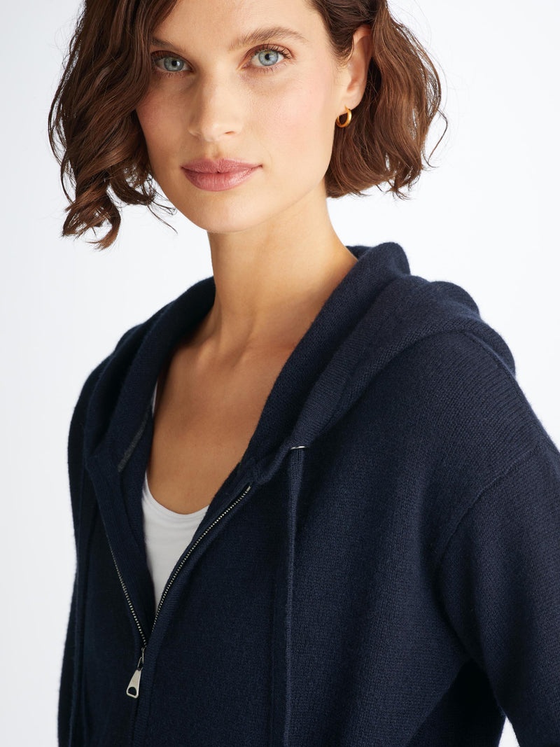 Women's Hoodie Daphne Cashmere Navy - 7