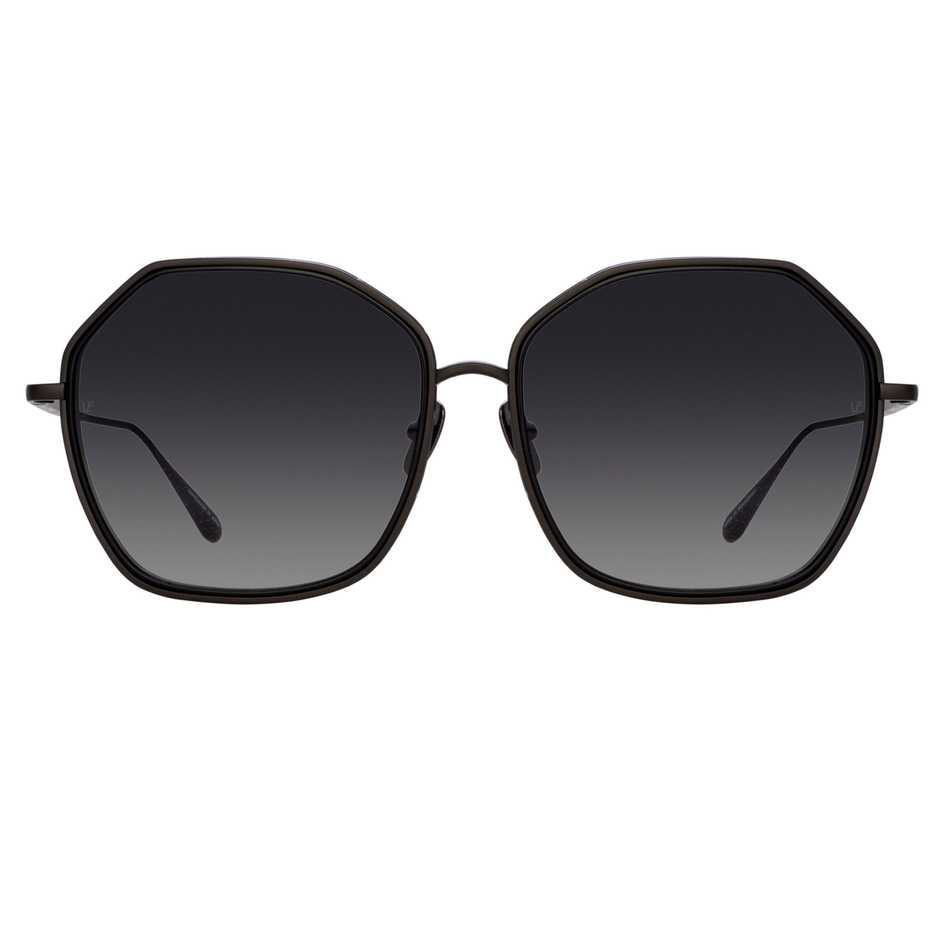 ROWE OVERSIZE SUNGLASSES IN MATT NICKEL - 1