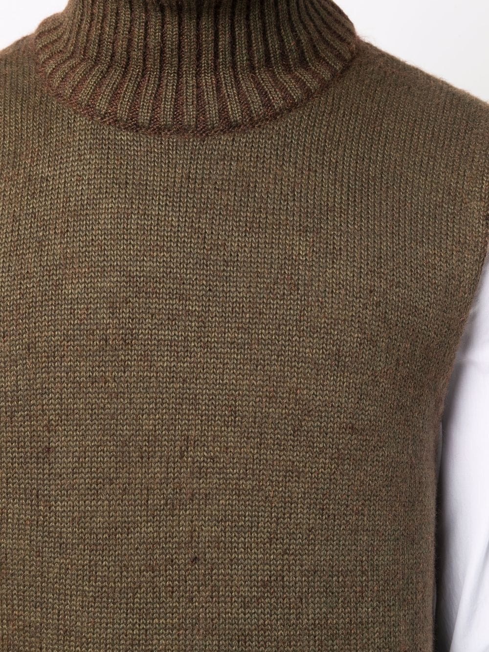 roll neck knitted vest - 5