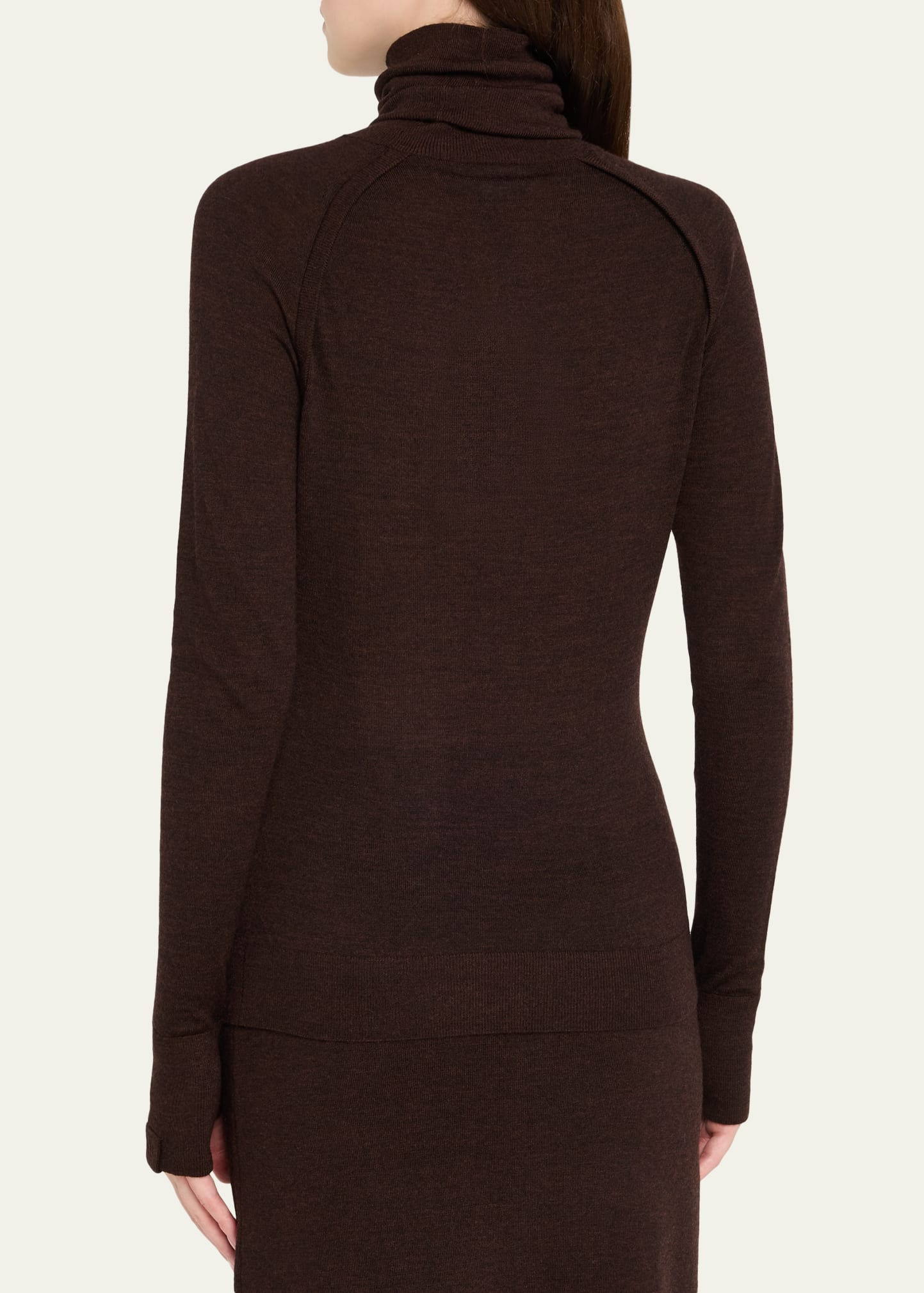 Turtleneck Raglan Long-Sleeve Sweater - 3